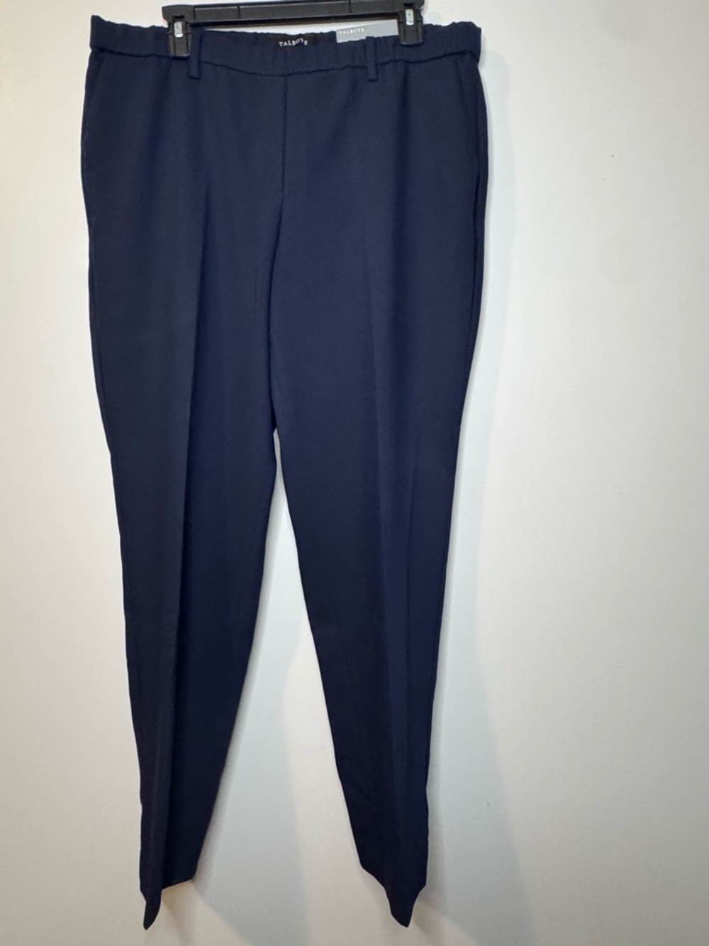 NWT Talbots Women's Navy Blue Polyester Blend Cambridge Pant Size 14W
